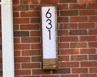 Personalized Address Plaque with Custom House Numbers - Handcrafted Home Sign