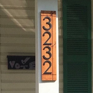 Laurel Vertical Address Sign for House, Modern Address Plaque, House Numbers for Outside, Large Address Numbers, Personalized ddress image 2