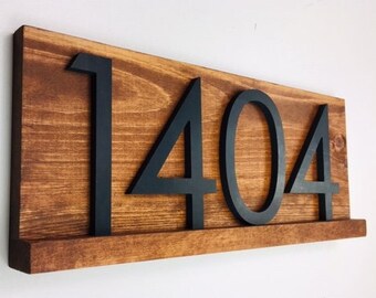 Delmar Modern Address Sign Plaque, Address Sign For House, Personalized Address Plaque for Home, Large Numbers Outside, Contemporary Address