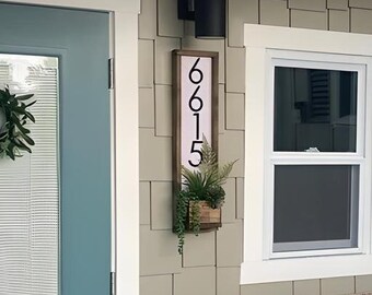 Fairview Customized Address Marker - Hanging Planter and Outdoor Sign for Home Décor