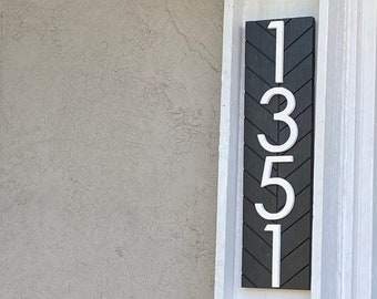 Chesapeake Housewarming Gift: Chesapeake Modern Address Plaque for Porch and Outside – Stylish House Numbers and Door Decor