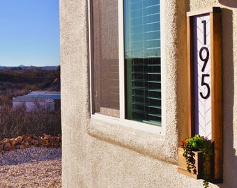Fairview Customized Address Marker - Hanging Planter and Outdoor Sign for Home Décor
