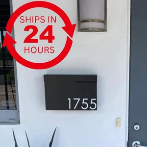 Mailbox, wall mount mailbox, modern mailbox, black mailbox, locking mailbox, custom mailbox, metal mailbox, steel mailbox, mailbox numbers