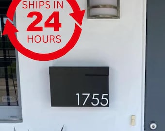 Mailbox, wall mount mailbox, modern mailbox, black mailbox, locking mailbox, custom mailbox, metal mailbox, steel mailbox, mailbox numbers