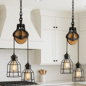 UL Listed Chic Pendant Chandelier for Kitchen Island - Farmhouse Decor
