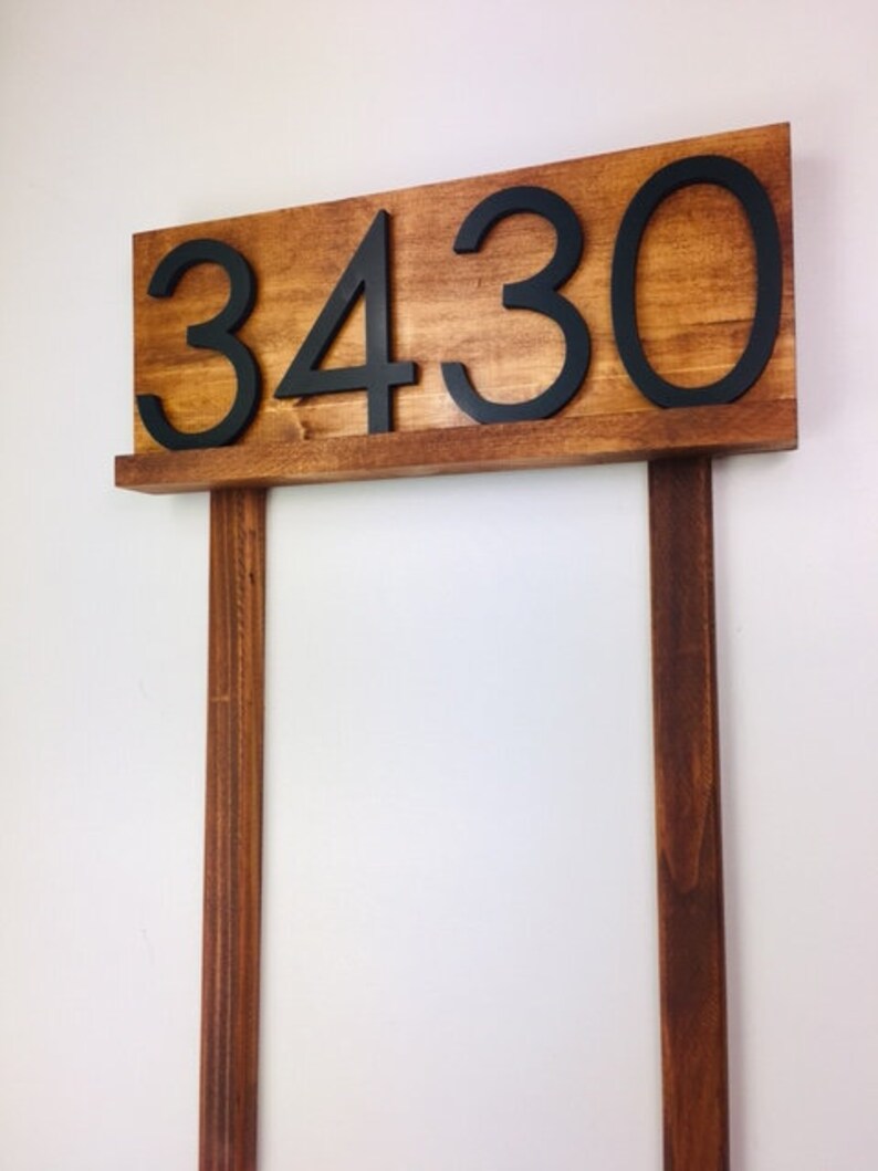 Lawn Address Sign With Stakes Yard Address Plaque for House Etsy