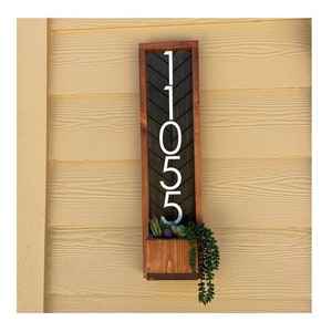 Fairview Vintage Style Hanging Planter with Custom House Numbers - Personalized Front Porch Decor Bild 6