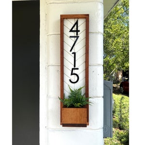 Fairview Vintage Style Hanging Planter with Custom House Numbers - Personalized Front Porch Decor Bild 4