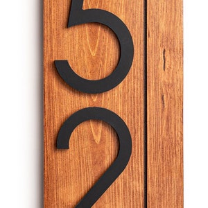 Laurel vertical address sign for house, modern address plaque, house numbers for outside, large address numbers, personalized address sign image 7