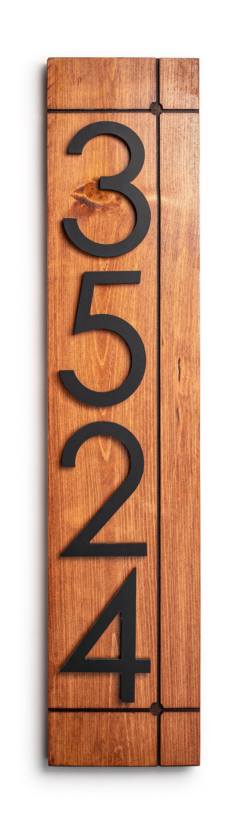 Laurel vertical address sign for house, modern address plaque, house numbers for outside, large address numbers, personalized address sign image 7