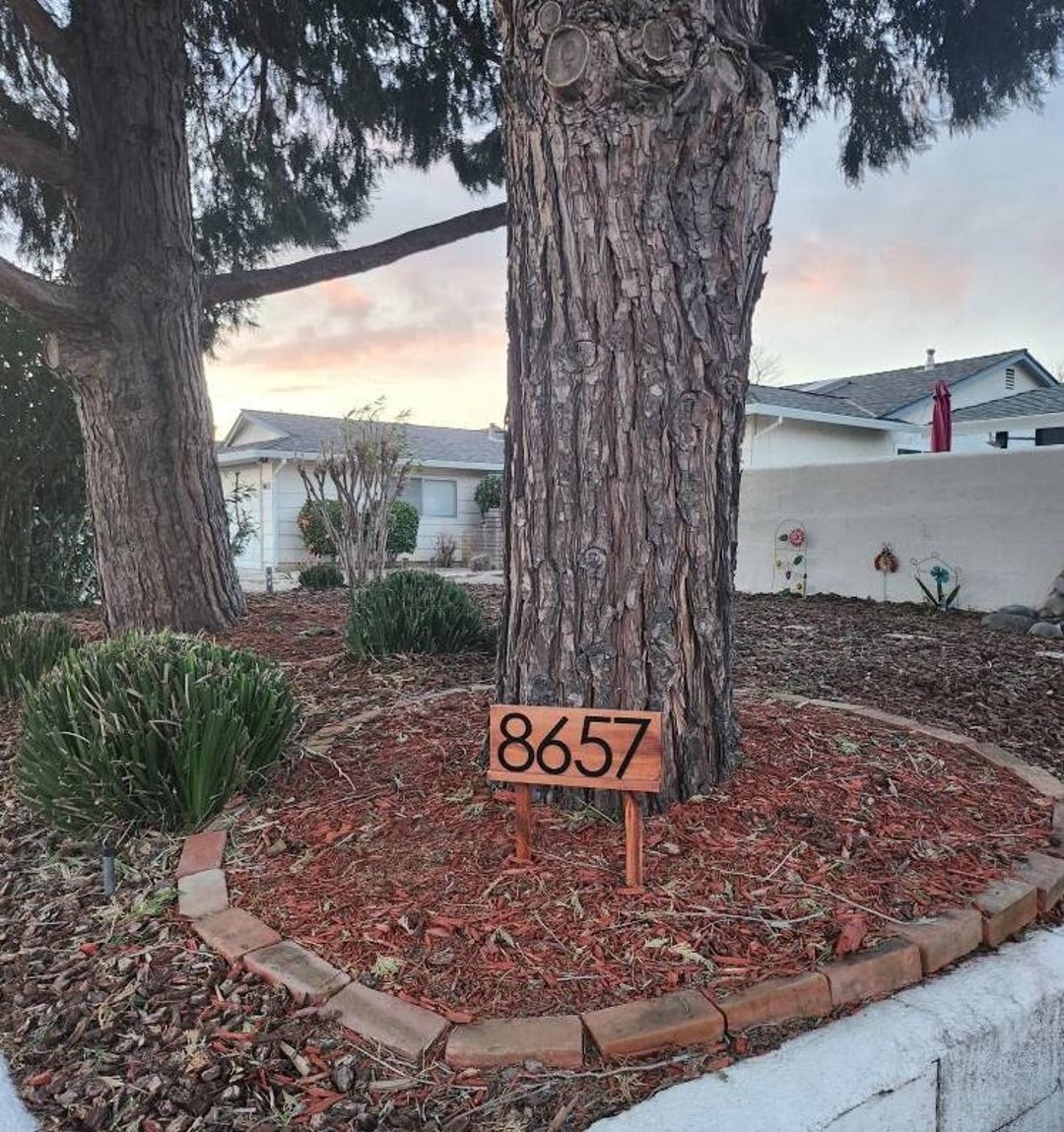 Benson Lawn Address Sign With Stakes Yard Address Plaque for Etsy