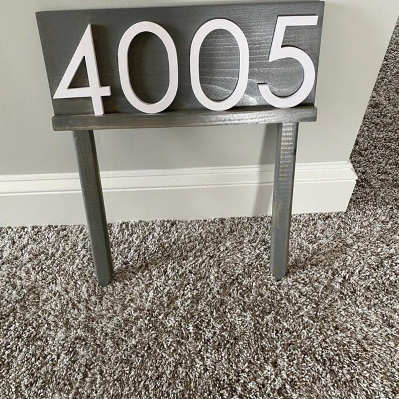 Lawn Address Sign With Stakes Yard Address Plaque for House Etsy