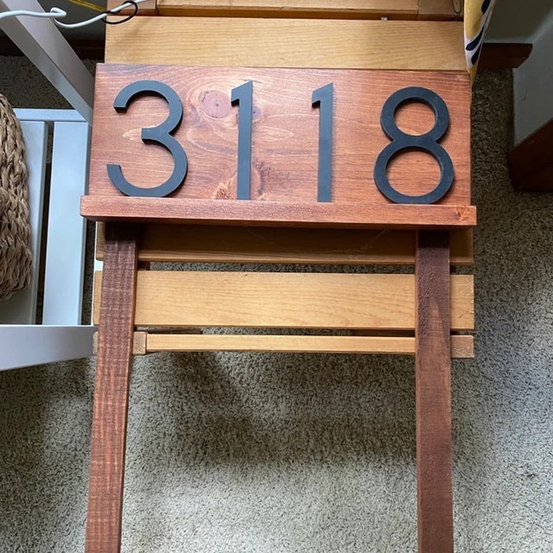 Lawn Address Sign With Stakes Yard Address Plaque for House Etsy