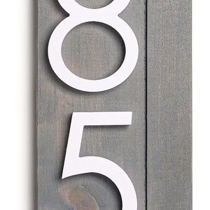 Laurel vertical address sign for house, modern address plaque, house numbers for outside, large address numbers, personalized address sign image 8