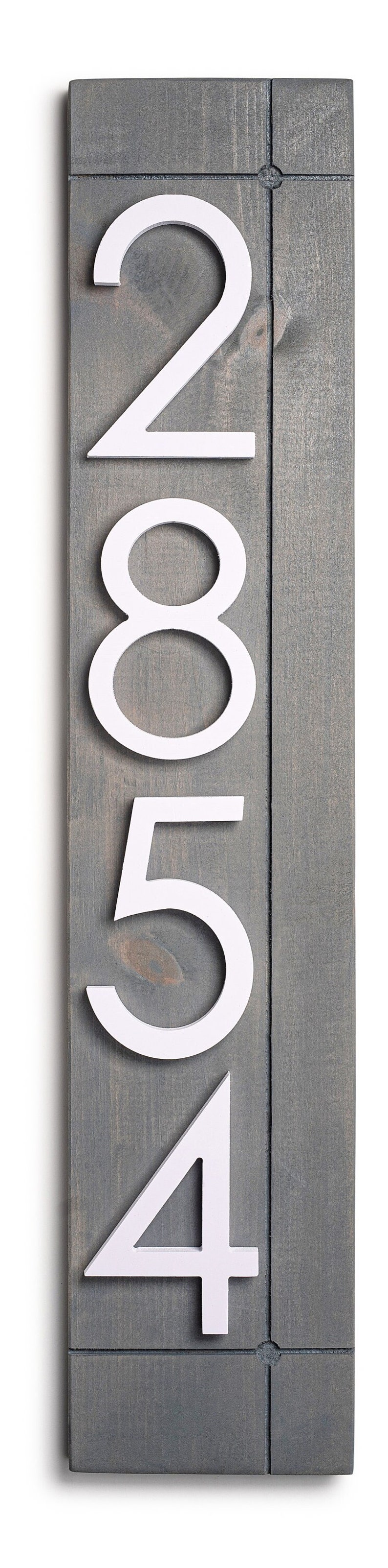 Laurel vertical address sign for house, modern address plaque, house numbers for outside, large address numbers, personalized address sign image 8