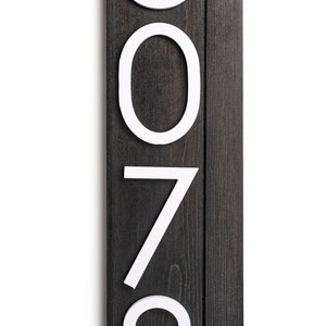 Laurel vertical address sign for house, modern address plaque, house numbers for outside, large address numbers, personalized address sign image 5