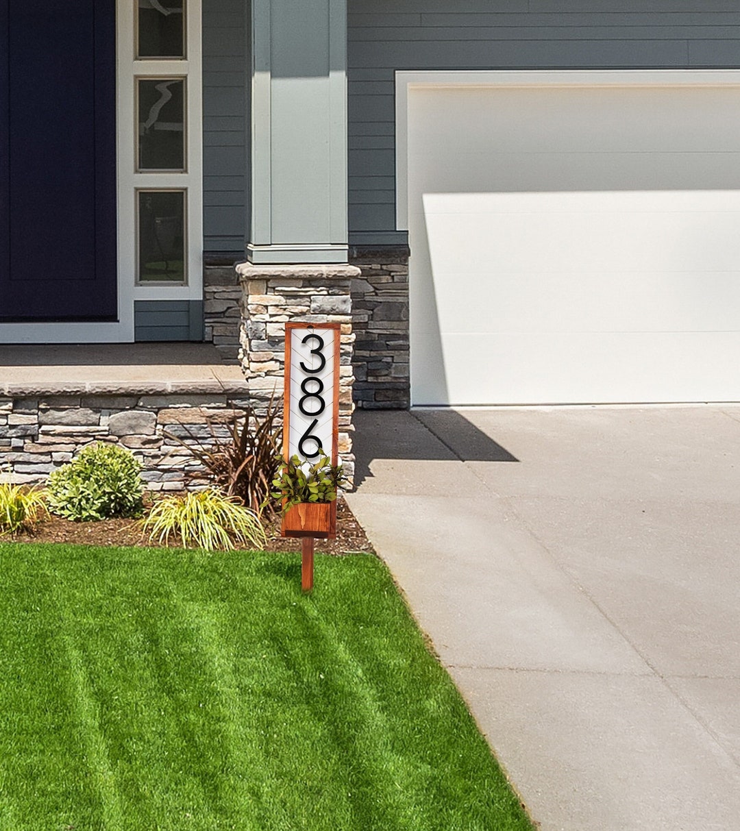 Providence House Number Sign Planter Stake House Number House Number providence-house-number-sign-planter-stake-house-number-house-number