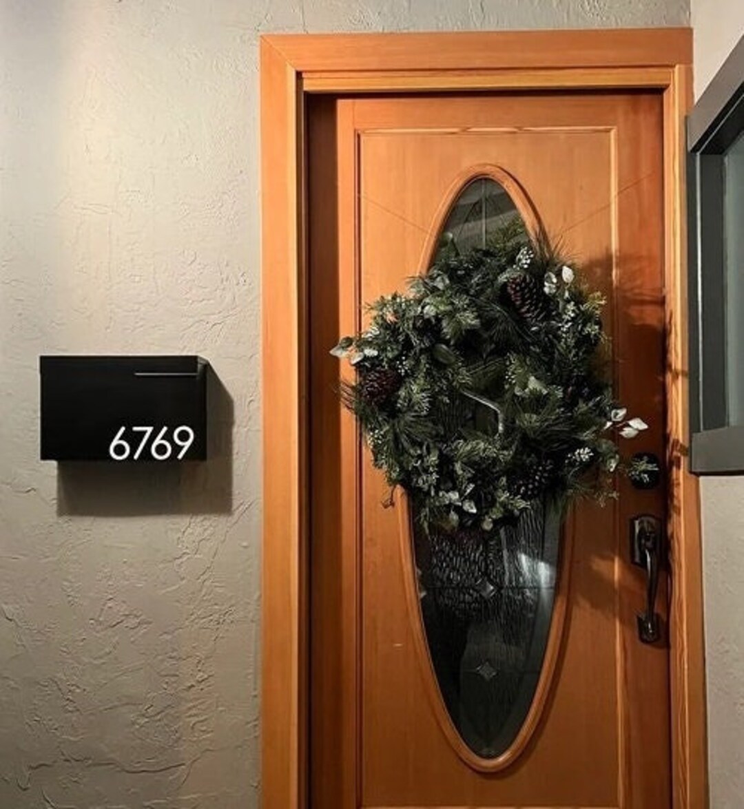 Mailbox, Wall Mount Mailbox, Modern Mailbox, Black Mailbox, Locking