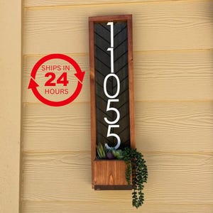 Fairview House Numbers, House Number Sign, House Warming Gift, Address Sign for House, Planter, Address Sign, Wall Planter, House Decor