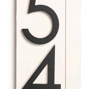 Laurel vertical address sign for house, modern address plaque, house numbers for outside, large address numbers, personalized address sign image 6