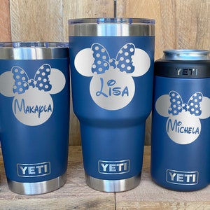 YETI Personalized MINNIE MOUSE Laser Engraved Tumblers, Straw Mugs with Handles, Can Colsters, and Bottles multiple colors available image 5