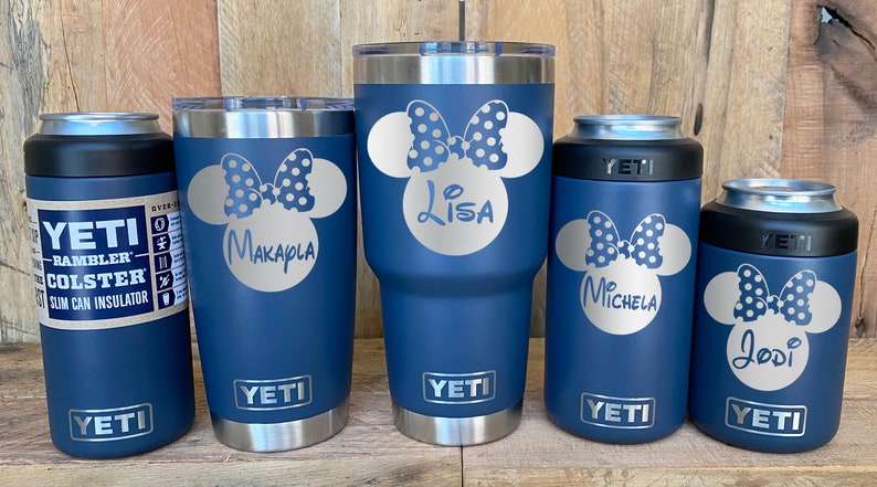 YETI Personalized MINNIE MOUSE Laser Engraved Tumblers, Straw Mugs with Handles, Can Colsters, and Bottles multiple colors available image 5