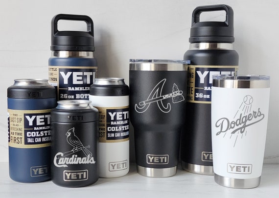 YETI Stainless Steel Tumbler Laser Engraved 20 or 30 Oz, Can Colsters and  Bottles Select Your Baseball Team, Personalized, Select Color 