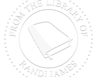 Custom Embossing Seal,  Personalized From the Library of, 1.625 inch round embosser, Book Embosser