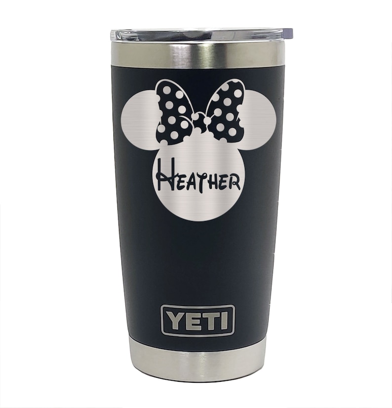 YETI Personalized MINNIE MOUSE Laser Engraved Tumblers, Straw Mugs with Handles, Can Colsters, and Bottles multiple colors available image 7