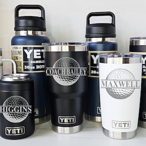 YETI Personalized GOLF, golfing, GOLFER, Dad Gift. Laser Engraved Tumblers, Mugs with Handles, Can Colsters and Bottles. Select Color image 3