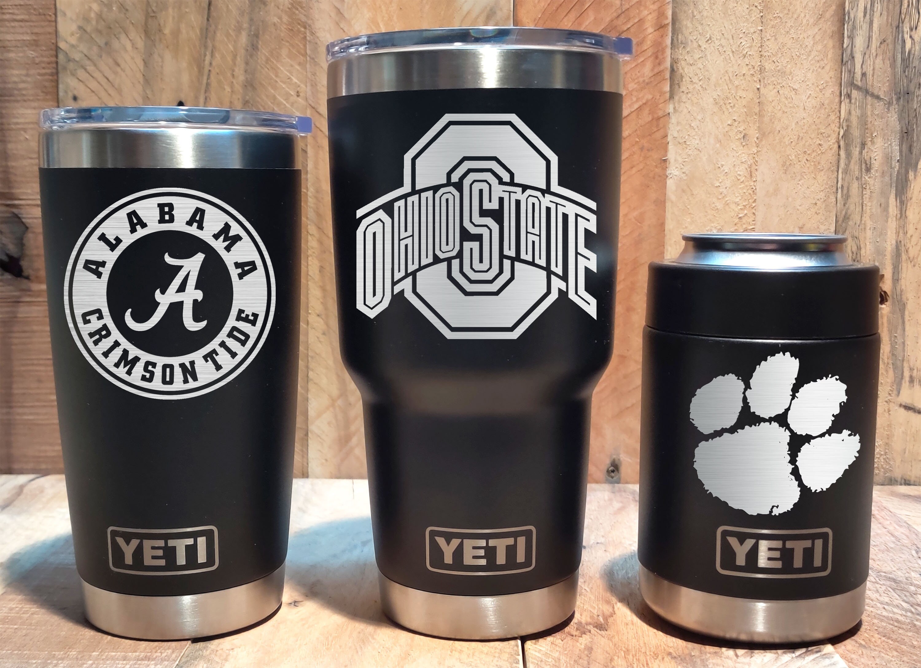 YETI Black Stainless Steel Tumbler Laser Engraved 20 or 30 oz, or Col…