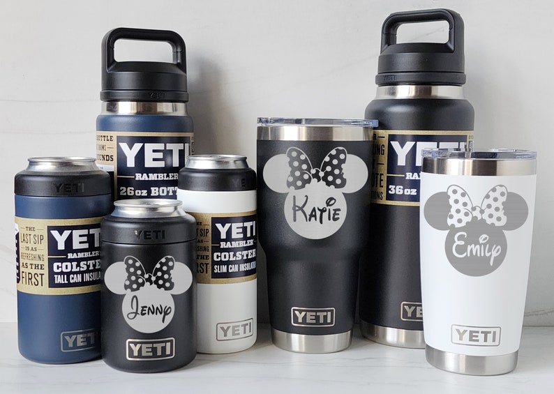 YETI Personalized MINNIE MOUSE Laser Engraved Tumblers, Straw Mugs with Handles, Can Colsters, and Bottles multiple colors available image 2