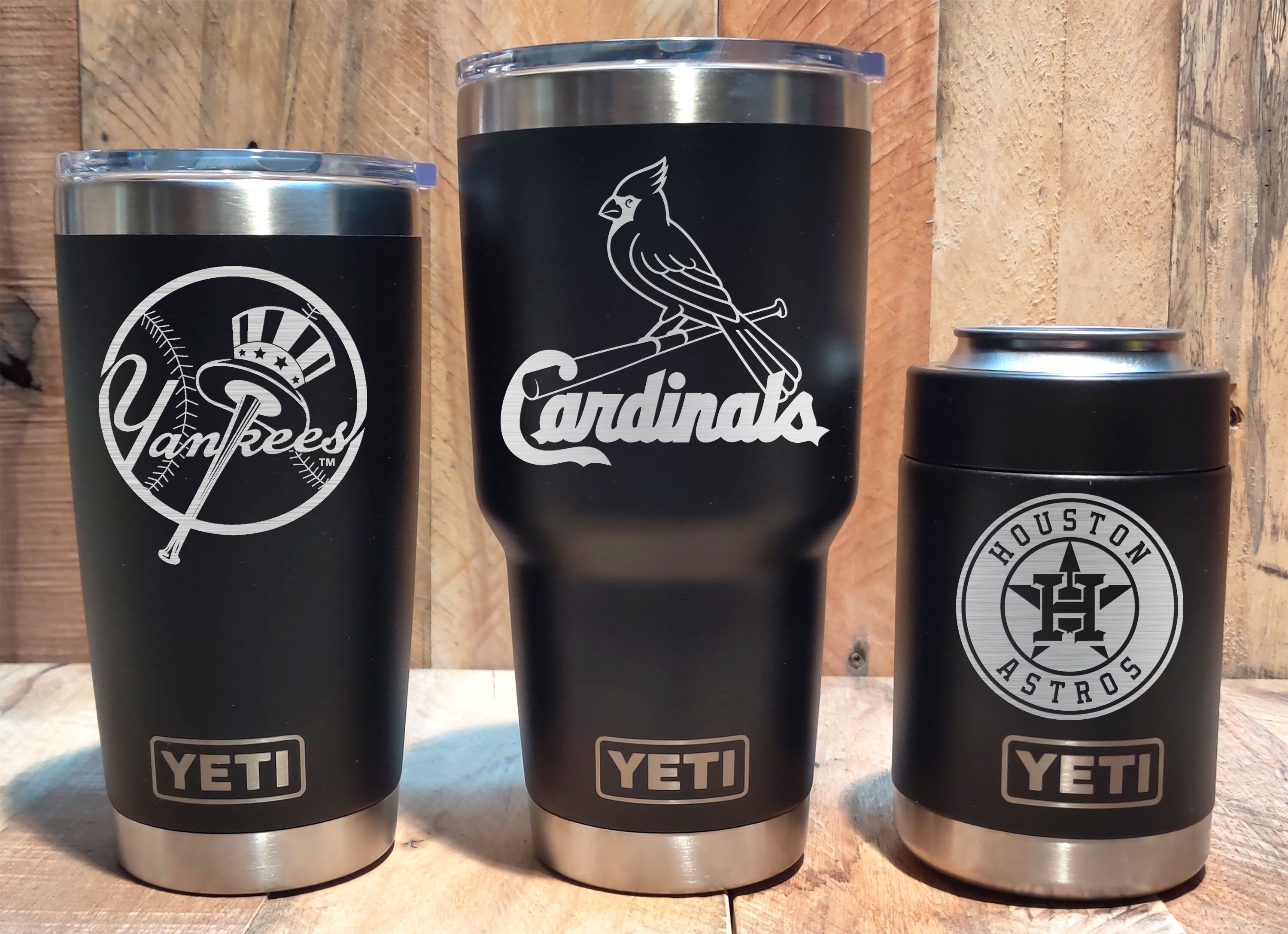 YETI Black Stainless Steel Tumbler Laser Engraved 20 or 30 oz., or Co…
