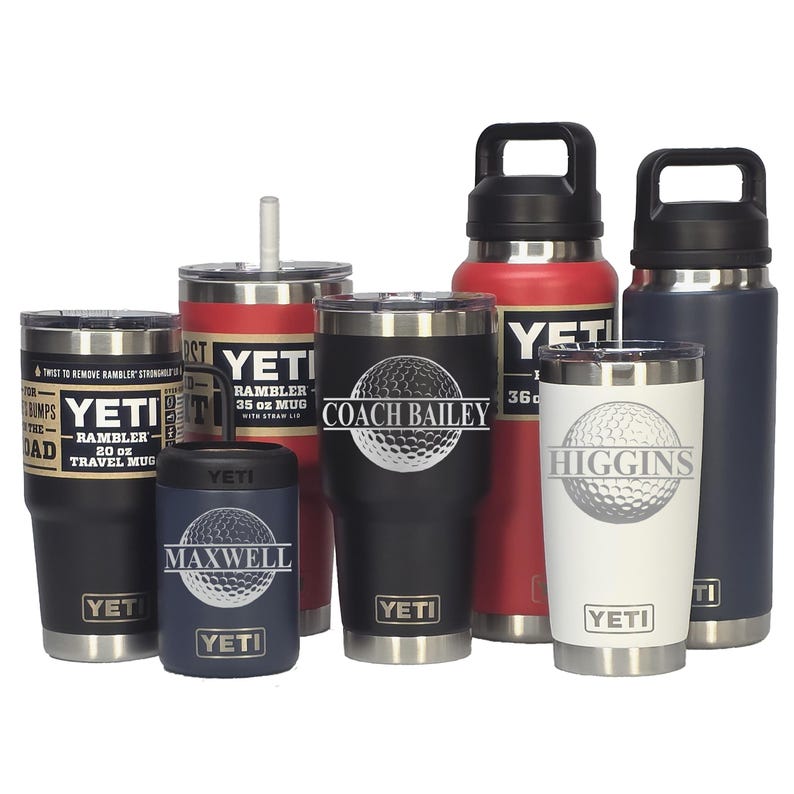 YETI Personalized GOLF, golfing, GOLFER, Dad Gift. Laser Engraved Tumblers, Mugs with Handles, Can Colsters and Bottles. Select Color image 1