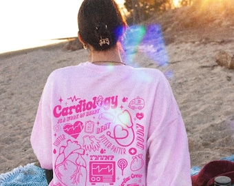 Cardiology Sweatshirt Nurse Sweatshirt Cardiology Nurse Cardiac Sweatshirt Anatomical Heart Shirt Cardiac Nurse Sweatshirt
