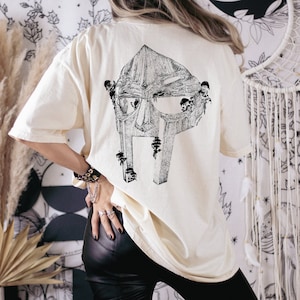 MFDOOMプリントTシャツホワイトビンテージラップ T HIPHOPXLサイズ MF Doom T-shirt, Vintage 90's Hip Hop Rap Tour Men's Tshirt