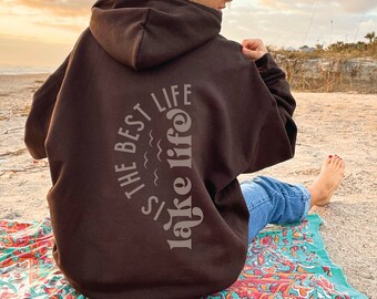 Lake Life Hoodie Lake Life Sweatshirt Camper Hoodie Camper Outfit Forest Green Hoodie