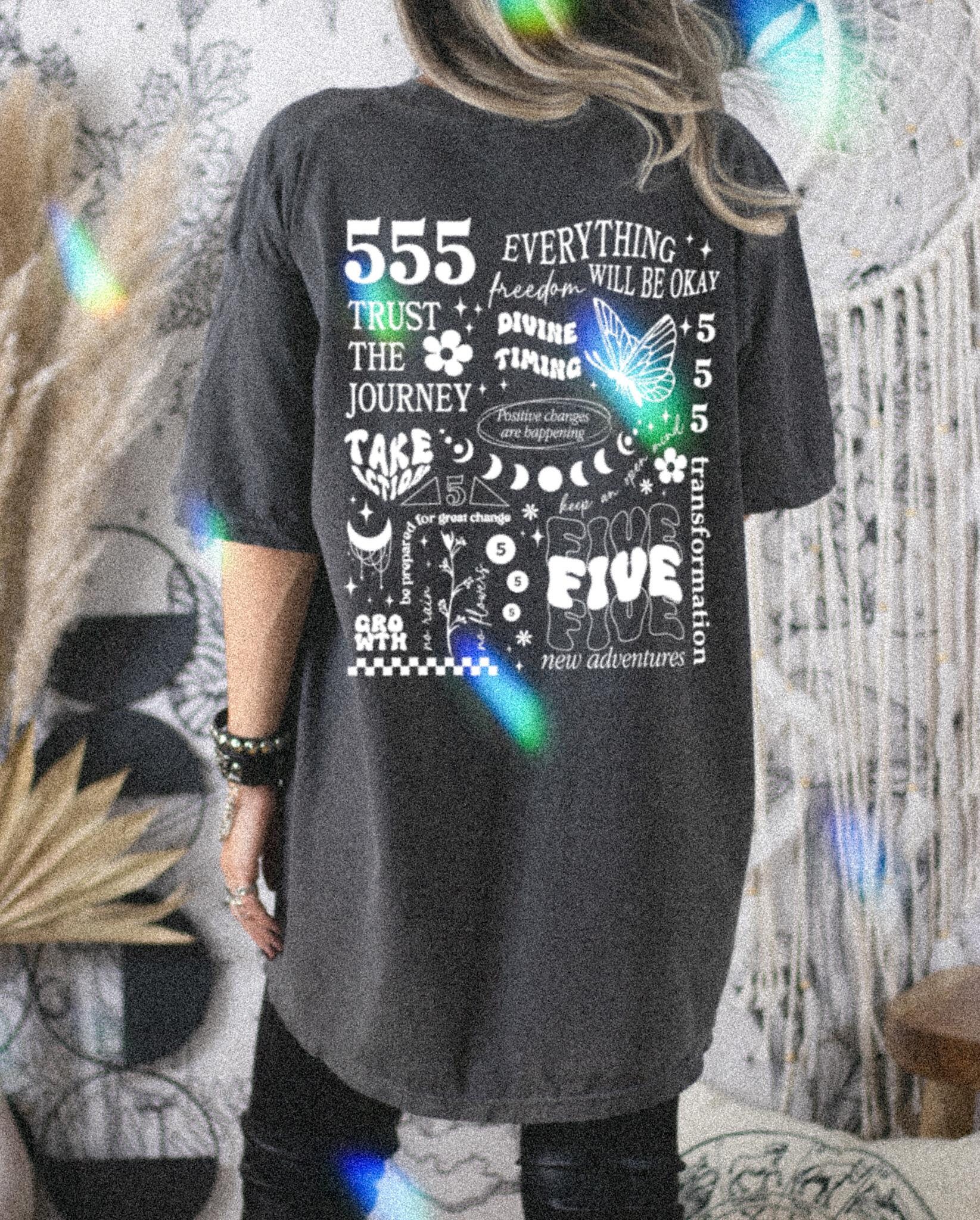 ★Angelnumber555★ An5 slim tshirt Angel Number 555 Shirt Angel Aesthetic Clothing Angel Core