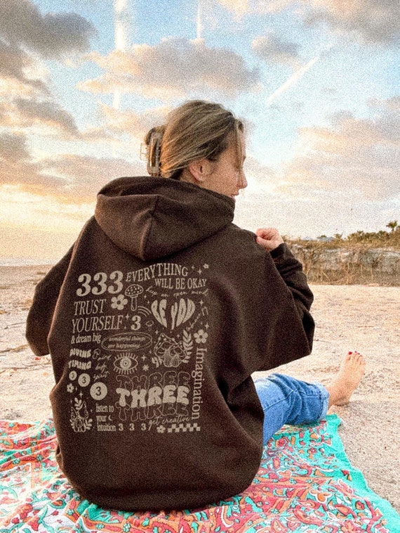 Angel Number Hoodie 333 Celestial Hoodie Edgy Hoodie Alt Hoodie Angel Numbers Hoodie Cheery Vibes Hoodie Spiritual Hoodie Angel Hoodie