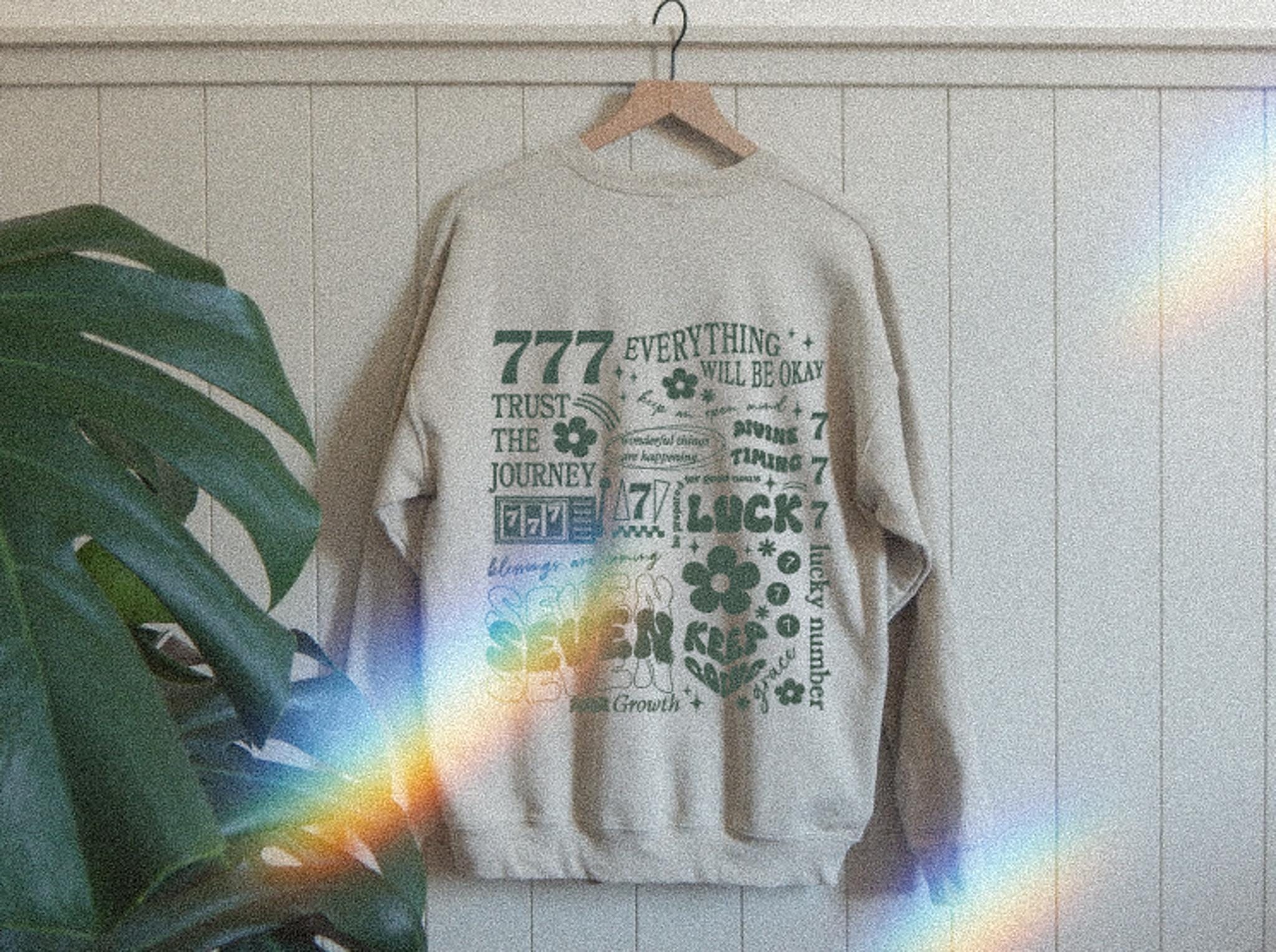 Angel Number Sweatshirt 777 Sweatshirt 777 Shirt Angel Numbers Sweatshirt Angel Number Shirt 777 Crewneck