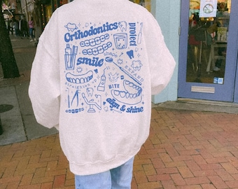 Bluza ortodonty Koszulka studenta ortodonty z aparatem ortodontycznym Koszulka dentysty Prezent dla ortodonty Koszulki dentystyczne Koszulka na ukończenie szkoły dentystycznej DDS DMD