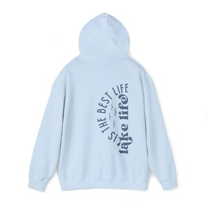 Sudadera con capucha Lake Life Sudadera con capucha Lake Life Sudadera con capucha para campista Conjunto de campista Sudadera con capucha verde bosque Light Blue