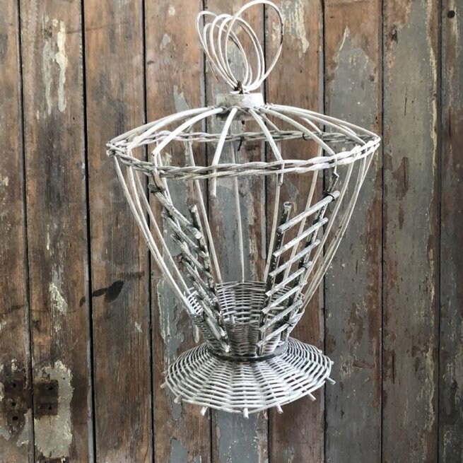 Cage Décorative Ancienne en Rotin