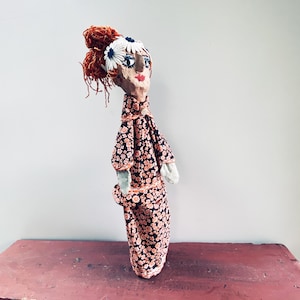 Antique puppet on base "Agnès"