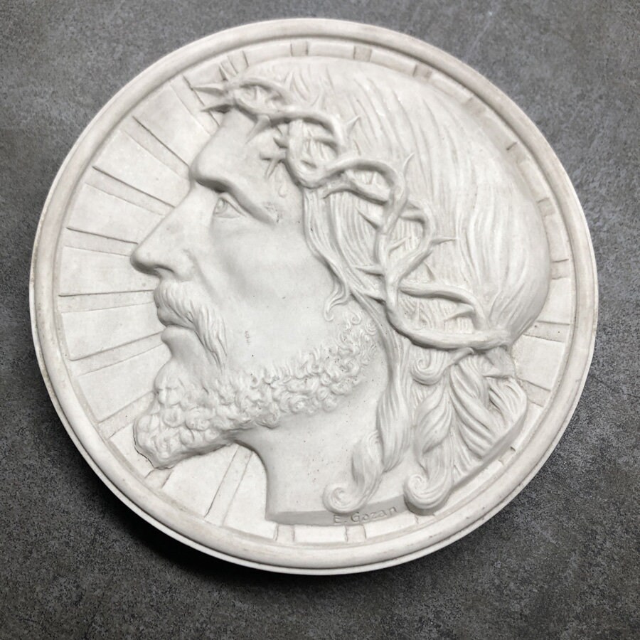 Médaillon Religieux en Biscuit Le Christ