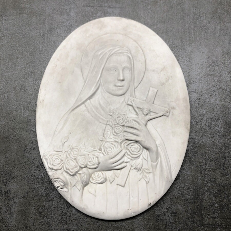 Médaillon Ancien Ste Thérèse Plâtre à Accrocher