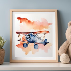 Red and Blue Plane