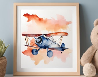 Aereo rosso e blu