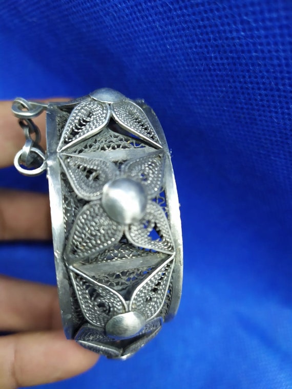 Moroccan Jewelry, vintage silver  Tiznit style fi… - image 8