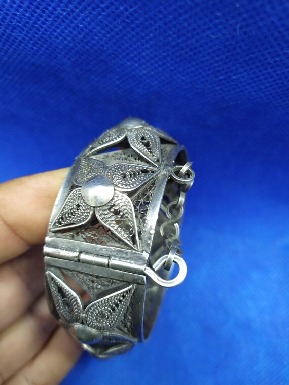 Moroccan Jewelry, vintage silver  Tiznit style fi… - image 7